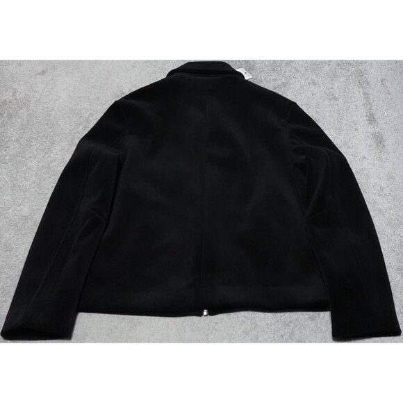 ZARA Velvet Jacket Men's Large Black Full Zip Pockets Long Sleeve MSRP $139 - Picture 8 of 13